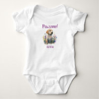 Personalised Golden Retriever Dog with Florals