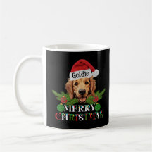 Personalised Golden Retriever Merry Christmas