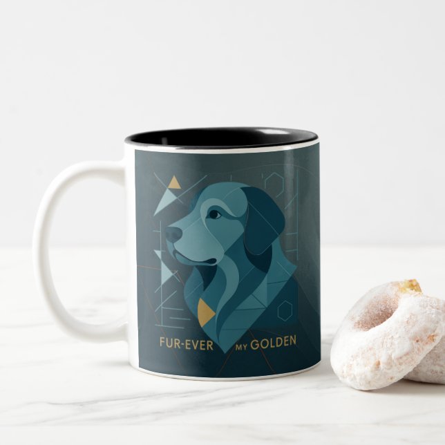 Personalised Golden Retriever Mug Add Your Dog's N (With Donut)
