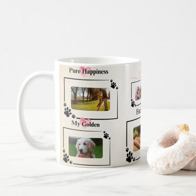 Personalised Golden Retriever Mum Mug - Custom (With Donut)