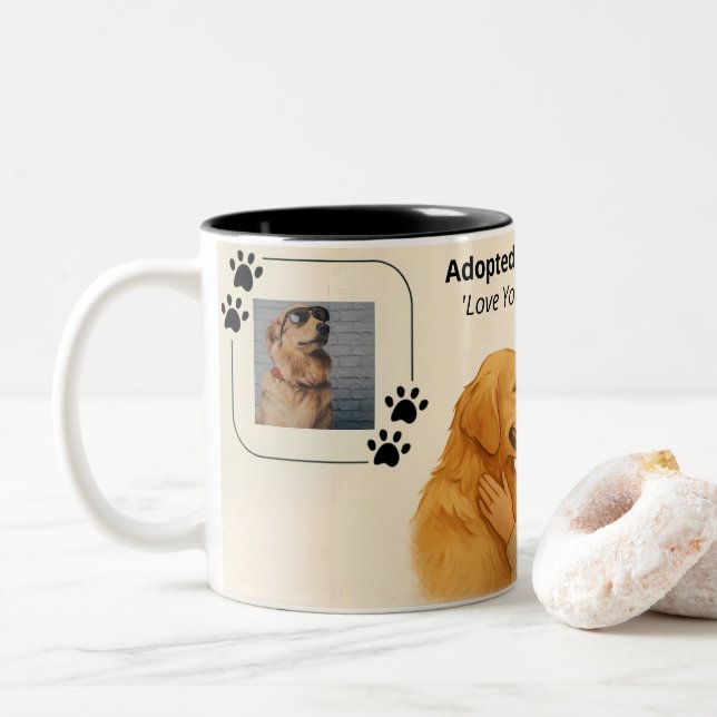 Personalised Golden Retriever Mum Mug – Custom (With Donut)