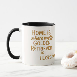 Personalised Golden Retriever Mum Mug - CustomName
