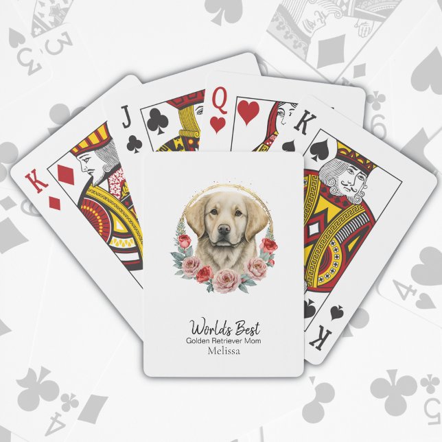  Personalised Golden Retriever Mum  Playing Cards (World's Best
Golden Retriever 
Mom!)