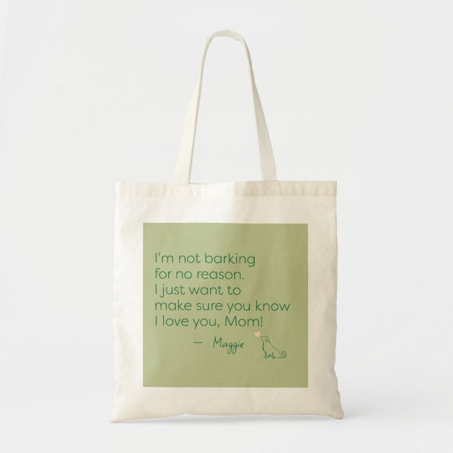 Personalised Golden Retriever Mum Tote Bag Gift (Front)