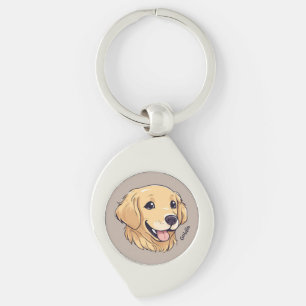 Personalised Golden Retriever Puppy Key Ring