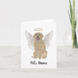 Personalised Golden Retriever Sympathy Memorial Card