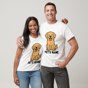Personalised Golden Retriever T-Shirt Dog Name