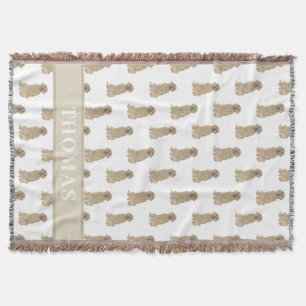 Personalised Golden Retriever Throw Blanket