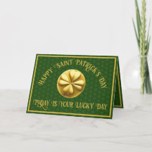 Personalised Golden Shamrock St. Patrick's Day