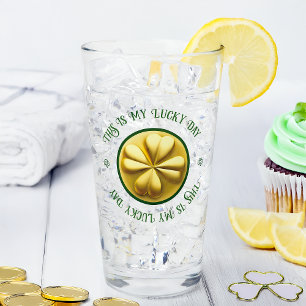 Personalised Golden Shamrock St. Patrick's Day Glass