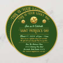 Personalised Golden Shamrock St. Patrick's Day