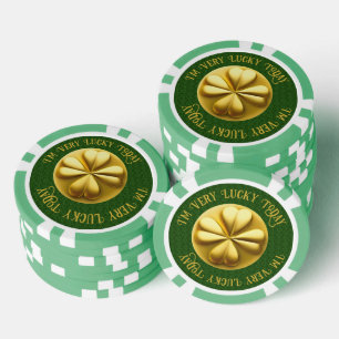 Personalised Golden Shamrock St. Patrick's Day Poker Chips