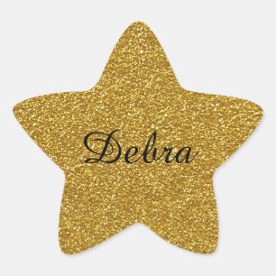 personalised golden star sticker
