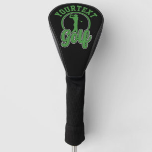 Personalised Golf ADD NAME Retro Pro Golfer Swing Head Cover