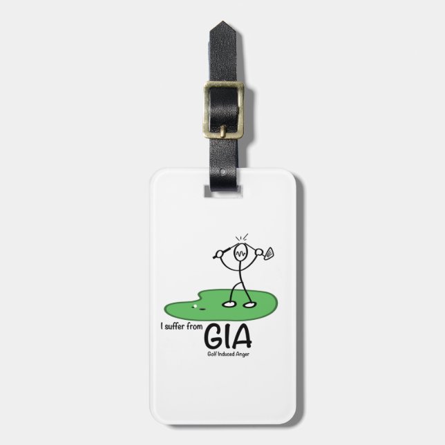 Personalised Golf Bag Tag (Front Vertical)