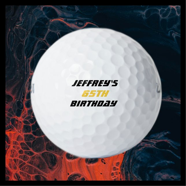 Personalised Golf Ball, 65th Birthday Golf Balls (Creator Uploaded)