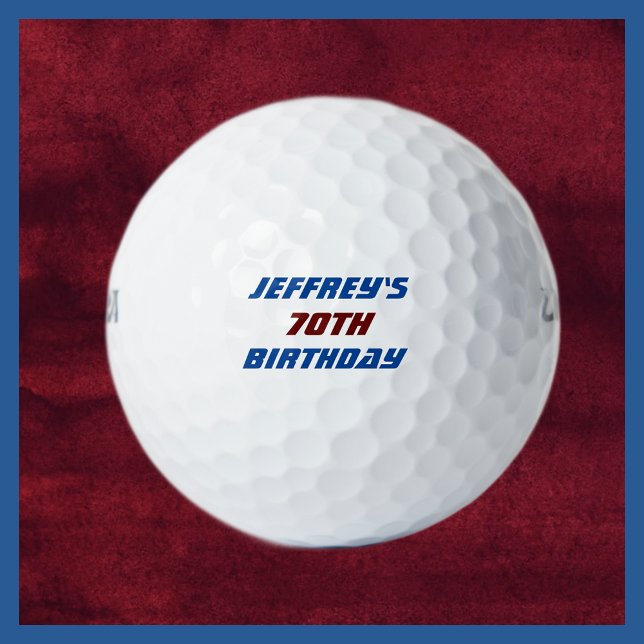 Personalised Golf Ball, 70th Birthday Balls (Creator Uploaded)