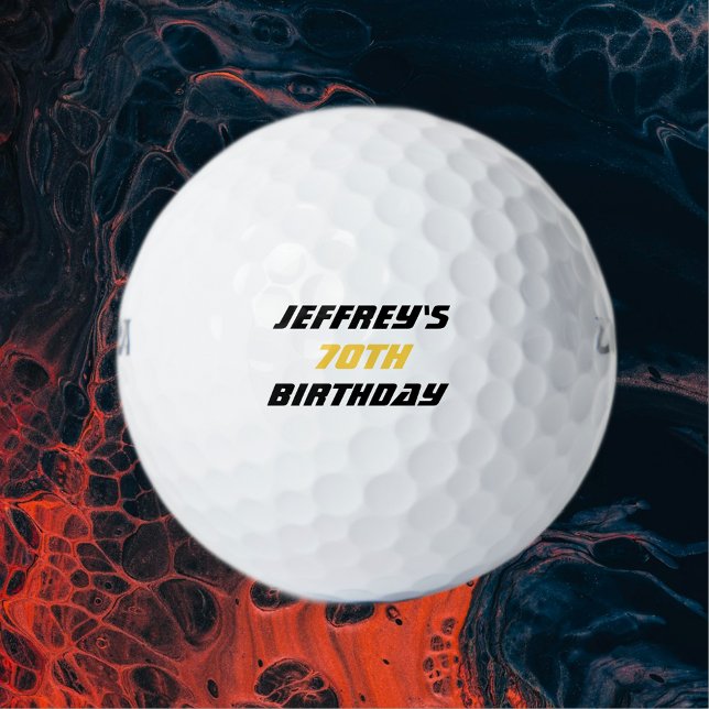 Personalised Golf Ball, 70th Birthday Golf Balls (Creator Uploaded)