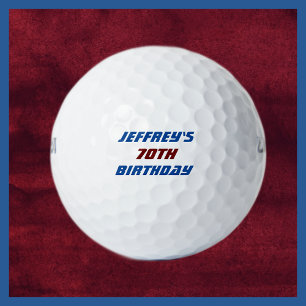 Personalised Golf Ball, 70th Birthday Golf Balls