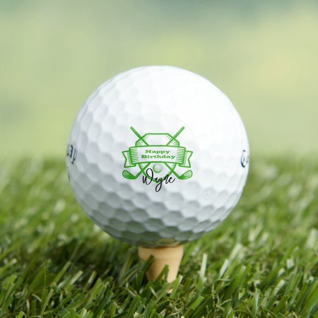 Personalised Golf Ball - Custom Name Birthday Gift (Insitu Tee)