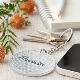Personalised Golf Ball Key Ring