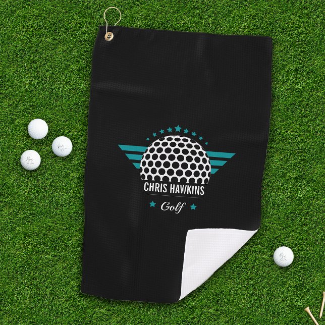 Personalised Golf Ball Logo Golf Towel (Creator Uploaded)