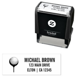 Personalised Golf Ball logo Self-inking Stamp