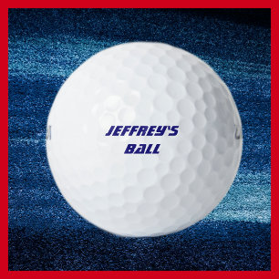 Personalised Golf Ball, Name in Blue Golf Balls