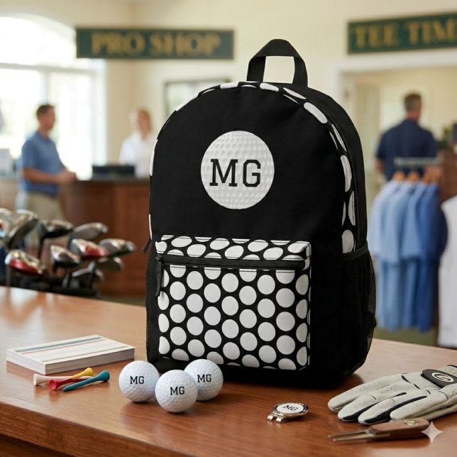 Personalised Golf Ball Pattern Backpack (Creator Uploaded)