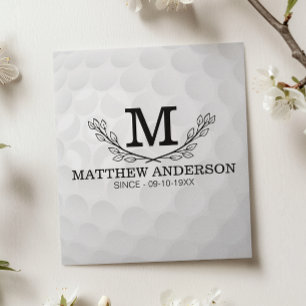 Personalised Golf Ball Pattern Name Monogram Age