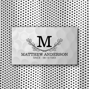 Personalised Golf Ball Pattern Name Monogram Age