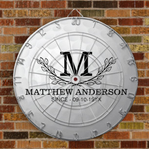Personalised Golf Ball Pattern Name Monogram Age Dartboard
