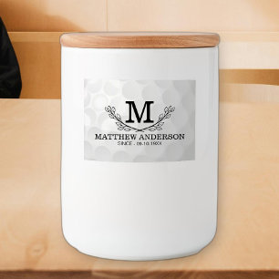 Personalised Golf Ball Pattern Name Monogram Age Food Label