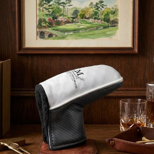 Personalised Golf Ball Pattern Name Monogram Age Head Cover