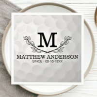 Personalised Golf Ball Pattern Name Monogram Age