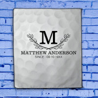 Personalised Golf Ball Pattern Name Monogram Age