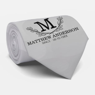 Personalised Golf Ball Pattern Name Monogram Age Tie