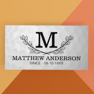 Personalised Golf Ball Pattern Name Monogram Age Tissue Paper