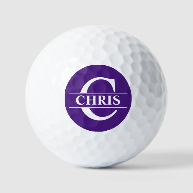 Personalised Golf Ball - Purple (Front)