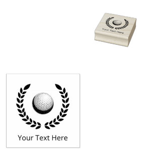 Personalised Golf Ball Rubber Stamp