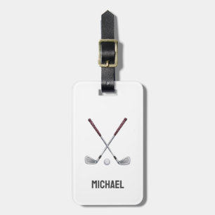 Personalised Golf Ball sticks Player         Luggage Tag