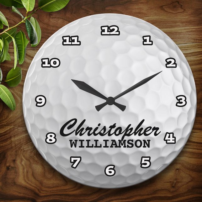 Personalised Golf Ball Wall Clock (Creator Uploaded)