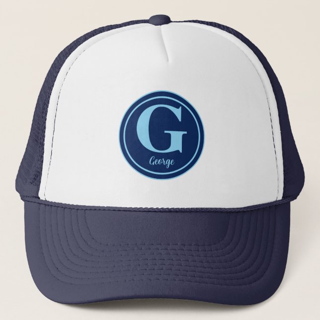 Personalised Golf Ball with Elegant Letter G  Trucker Hat (Front)