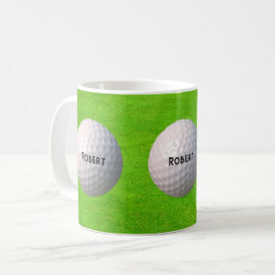Personalised Golf Balls on Greens Golfer Coffee Mug