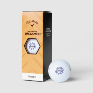 Personalised golf balls with Hawaiian flower logo