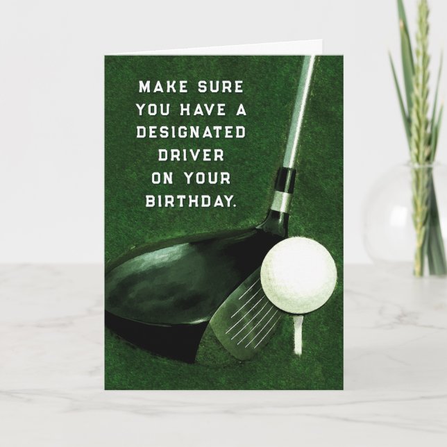 Personalised Golf Birthday Card (Front)