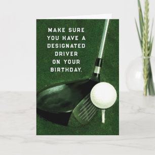 Personalised Golf Birthday Card