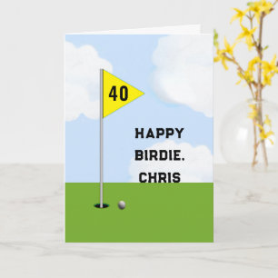 Personalised Golf Birthday Card