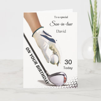 Personalised Golf Birthday Card