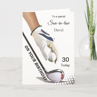Personalised Golf Birthday Card